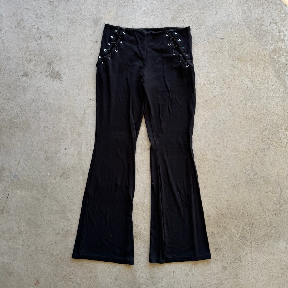 Miaou Black Lace Up Ryder Pants